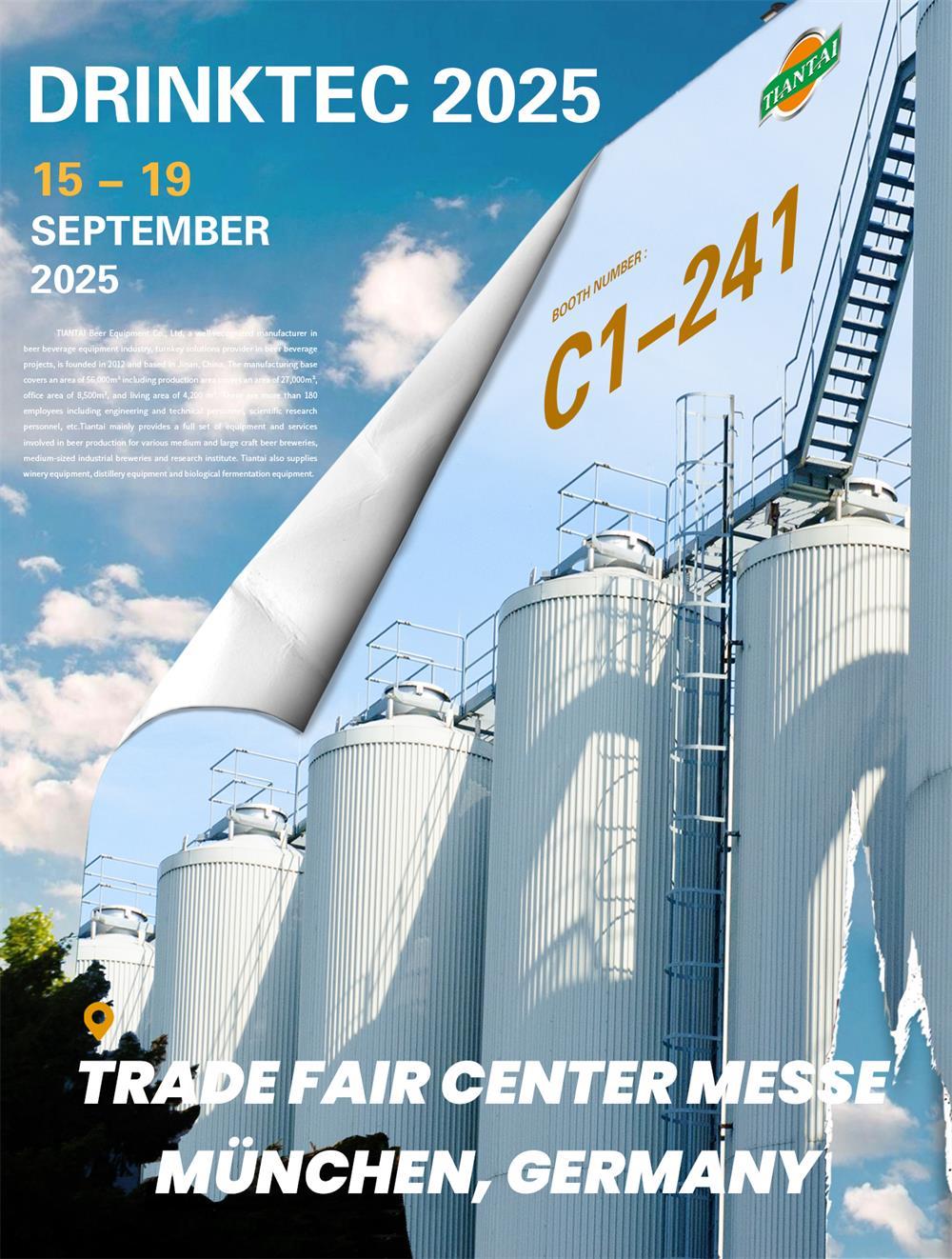 <b> Tiantai Пивоварня на выставке Drinktec 2025</b>